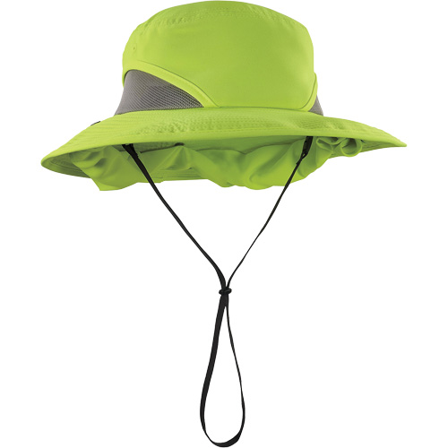 Chill-Its 8934 Ranger Hat with Neck Shade, Small/Medium, Hi-Vis Lime Absolute Business Supply