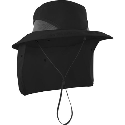 Chapeau de garde forestier 8934 Chill-Its avec prot&egrave;ge-nuque, petit/moyen, Noir Absolute Business Supply