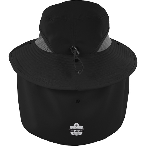 Chapeau de garde forestier 8934 Chill-Its avec prot&egrave;ge-nuque, petit/moyen, Noir Absolute Business Supply