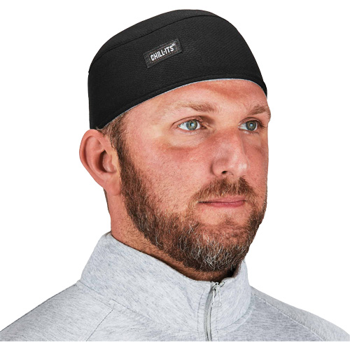 Chill-Its 6630 High-Performance Skull Cap with Terry Cloth Sweatband, Black Absolute Business Supply