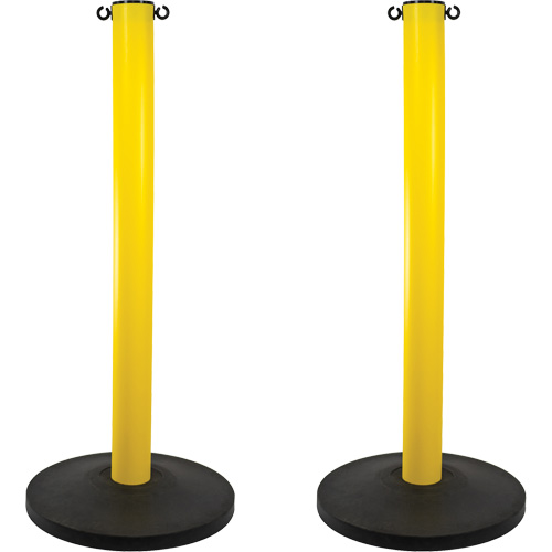 Montant industriel, Hauteur de 37", Jaune Absolute Business Supply