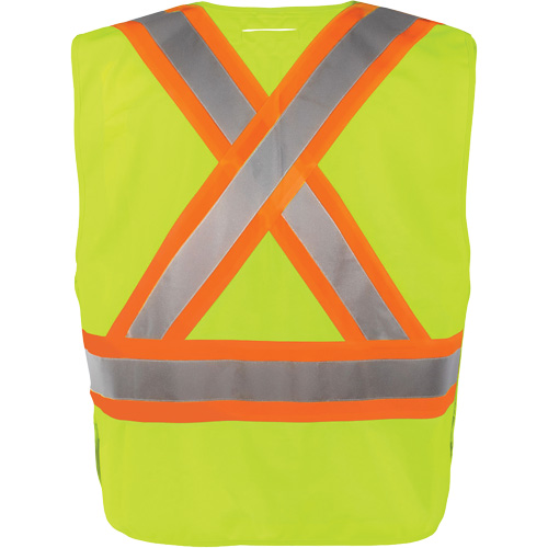 Gilet haute visibilit&eacute; &agrave; d&eacute;tachement rapide en 5 points, Orange haute visibilit&eacute;, Moyen/Petit, Polyester Absolute Business Supply