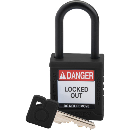 Velocity Safety Lockout Padlock, Safety Padlock, Keyed Different, Nylon, 1-1/2" Width Absolute Business Supply