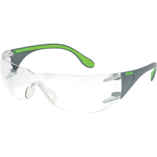 Adapt Lite Grey/Green Safety Glasses, Clear Lens, Anti-Fog/Anti-Scratch, ANSI Z87+/Meets/Exceeds CSA Z94.3 Absolute Business Supply