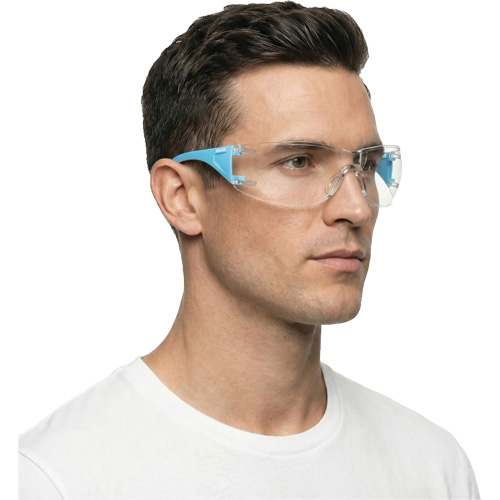 Adapt Lite Blue/White Safety Glasses, Clear Lens, Anti-Fog/Anti-Scratch, ANSI Z87+/Meets/Exceeds CSA Z94.3 Absolute Business Supply