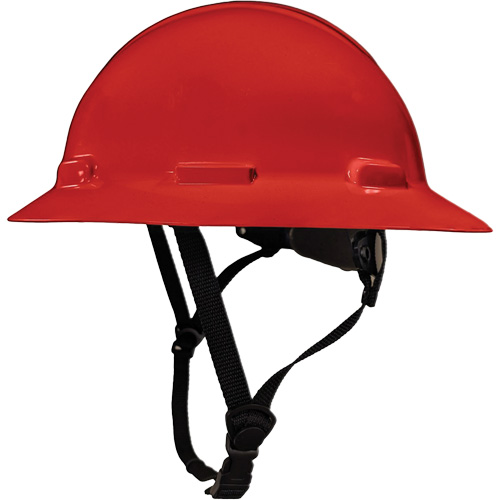 LIDGUARD&reg; Full Brim Hardhat with Chinstrap, Meets CSA Type 1, Ratchet Suspension, Vented Absolute Business Supply