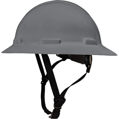 LIDGUARD&reg; Full Brim Hardhat with Chinstrap, Meets CSA Type 1, Ratchet Suspension, Vented Absolute Business Supply