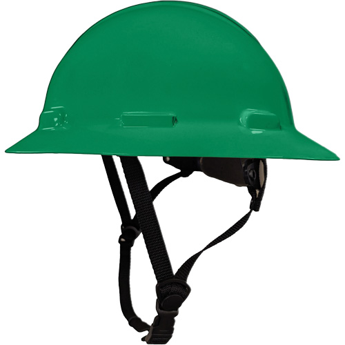 LIDGUARD&reg; Full Brim Hardhat with Chinstrap, Meets CSA Type 1, Ratchet Suspension, Vented Absolute Business Supply