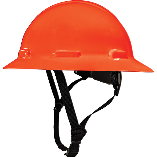 LIDGUARD&reg; Full Brim Hardhat with Chinstrap, Meets CSA Type 2, Ratchet Suspension, Vented Absolute Business Supply