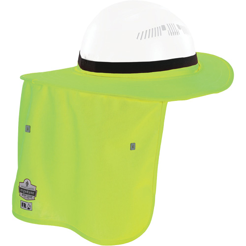 Bordure FR vert lime pour casque de chantier avec cache-cou Absolute Business Supply