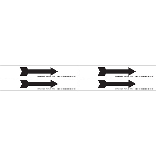 Marqueur de tuyau  Arrow, Autocollant, 1-1/8" h x 7" la, Noir sur blanc Absolute Business Supply