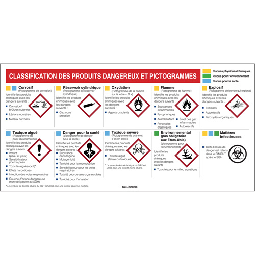 Petit tableau de classification des risques pour fiches signal&eacute;tiques - Français Absolute Business Supply