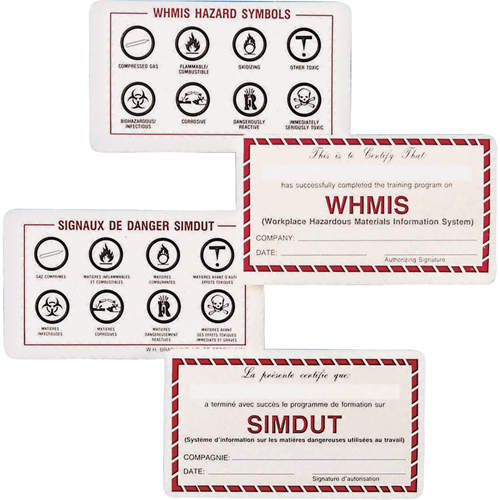 Cartes de portefeuille SIMDUT Absolute Business Supply