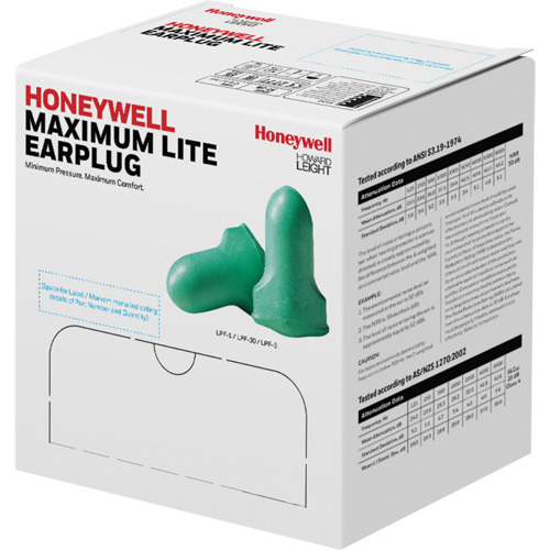 Bouchons d'oreilles en mousse &agrave; basse pression Maximum Lite de Howard Leight, Vrac - Boîte Absolute Business Supply