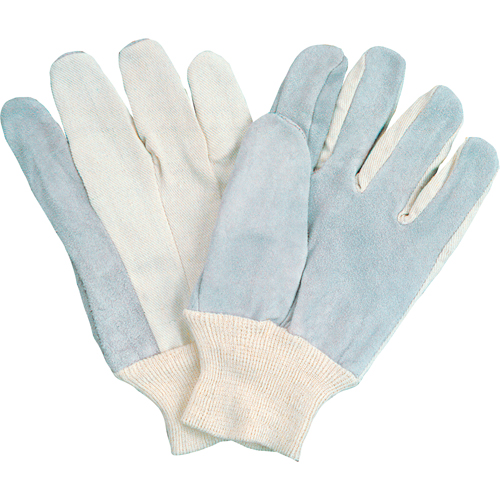 Standard-Duty Full-Index Work Gloves, Large, Split Cowhide Palm Absolute Business Supply