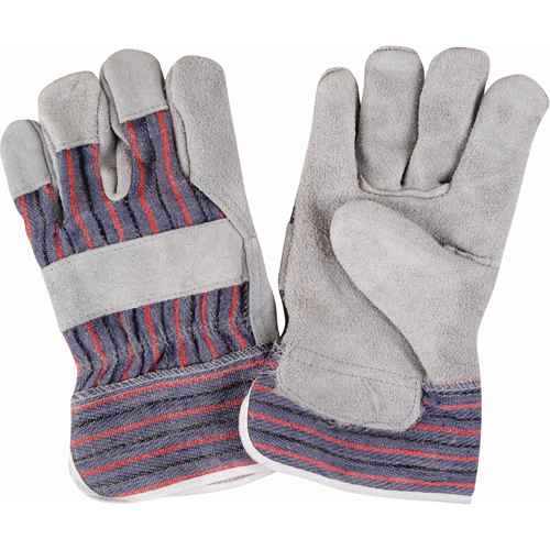 Gants d'ajusteur rugueux, Grand, Paume en Cuir de vache refendu, Doublure en Coton Absolute Business Supply
