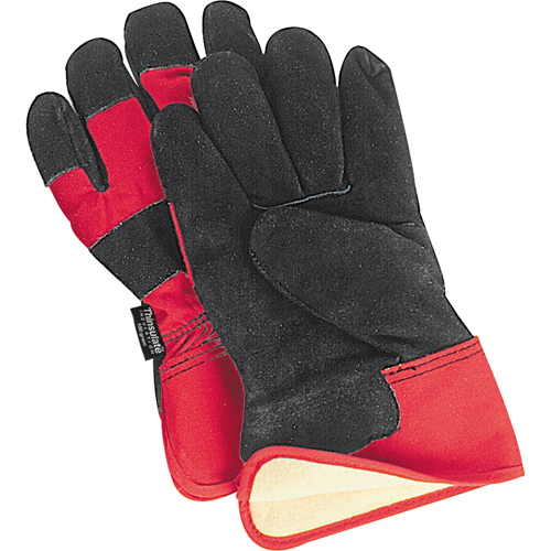 Superior Warmth Winter-Lined Fitters Gloves, Large, Split Cowhide Palm, Thinsulate Inner Lining Absolute Business Supply