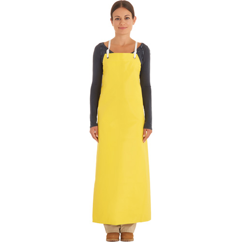 Tablier robuste renforc&eacute;, N&eacute;opr&egrave;ne, 45" lo x 35" la, Jaune Absolute Business Supply