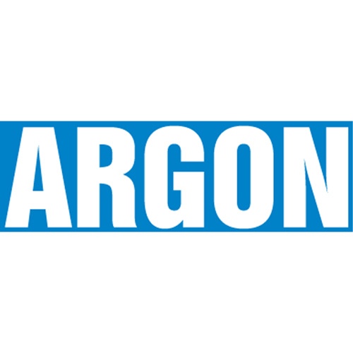 Marqueurs de tuyau "Argon", Autocollant, 2-1/2" h x 12" la, Blanc/bleu Absolute Business Supply