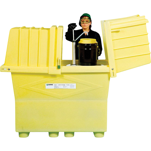 Poly-Safeypacks&reg; Plus Without Drain, 60.25" L x 34.5" W x 64" H, 1200 lbs. Load Capacity Absolute Business Supply