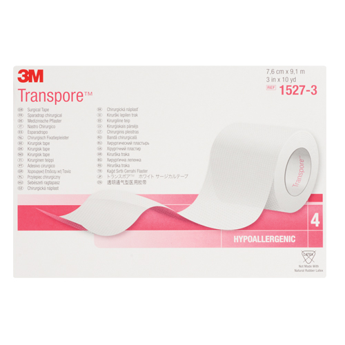 Ruban chirurgical Transpore de 3M, Classe 1, 30' lo x 3" la Absolute Business Supply