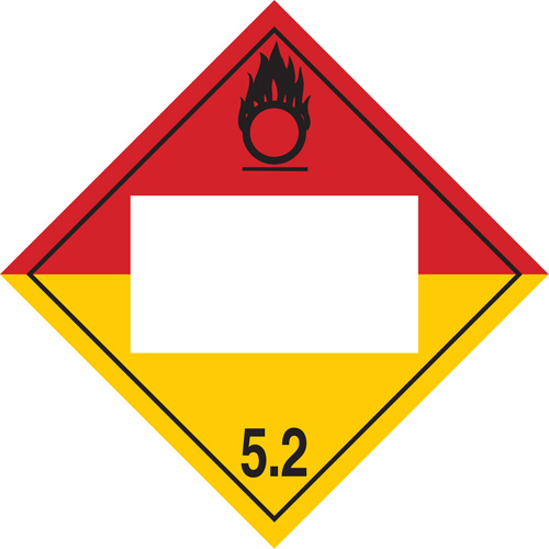 Organic Peroxide TDG Placard, Plastic Absolute Business Supply
