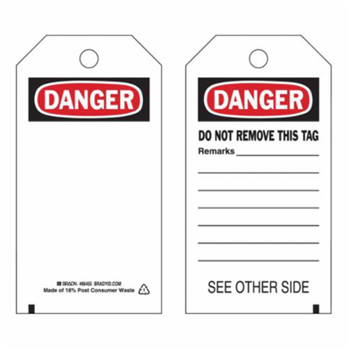 &eacute;tiquettes de s&eacute;curit&eacute; auto-plastifiantes, Polyester, 3" la x 5-3/4" h, Anglais Absolute Business Supply