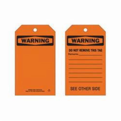 Self-Laminating Safety Tags, Polyester, 4" W x 7" H, English Absolute Business Supply