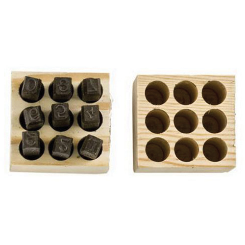 Number Steel Stamp Punch Set, # 4/6/3/2/1/8/9/7/5, 1/4" Absolute Business Supply