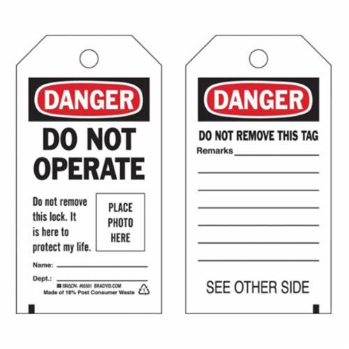&eacute;tiquettes  Do Not Operate  autoplastifiantes, Polyester, 3" la x 5-3/4" h, Anglais Absolute Business Supply