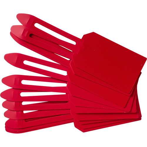 &eacute;tiquettes de cadenassage vierges en plastique, Plastique, 3-1/4" la x 5-4/5" h, Vierge Absolute Business Supply