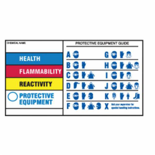 Protective Equipment Labels, Polyester, Sheet, 5" L x 3" W Absolute Business Supply
