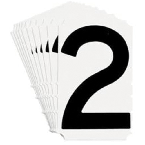Quick-Align&reg; Individual Gothic Number and Letter Labels, 2, 4" H, Black Absolute Business Supply