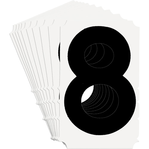 &eacute;tiquettes de lettres et chiffres gothiques individuels Quick-Align, 8, 4" h, Noir Absolute Business Supply
