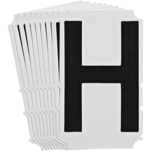 Quick-Align&reg;Individual Gothic Number and Letter Labels, H, 4" H, Black Absolute Business Supply
