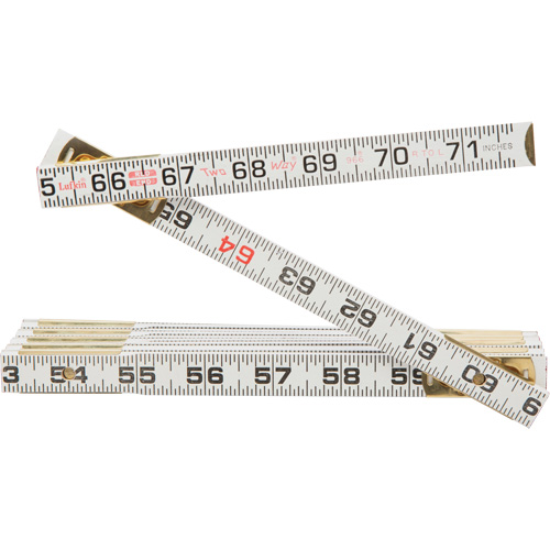 R&egrave;gle Red End Two Way, 6' lo, Bois, Graduations de 1/16" Absolute Business Supply