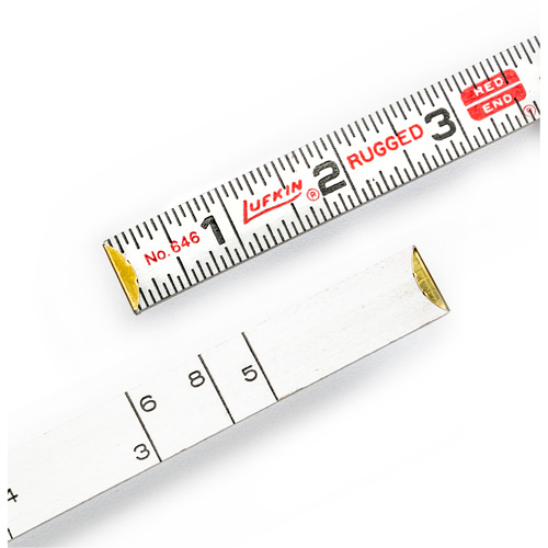R&egrave;gle de maçon Red End, 6' lo, Bois, Graduations de 1/16" Absolute Business Supply