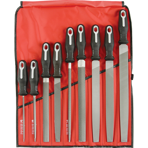 Jeux de 9 limes ergonomiques, 9 pi&egrave;ces Absolute Business Supply