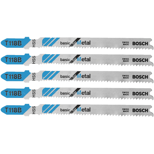 Jig Saw Blades Basic for Metal, High Speed Steel, T-Shank, 3-5/8" L Absolute Business Supply