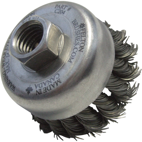 Brosses-boisseau &agrave; fils nou&eacute;s, 2-3/4" dia. x 5/8"-11 arbre Absolute Business Supply