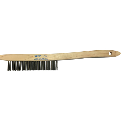Brosses de nettoyage &agrave; manche recourb&eacute;, Laiton, 3 x 19 rangs de fils, Longueur 14" Absolute Business Supply