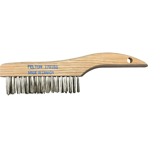 Shoe Handle Scratch Brushes, Stainless Steel, 4 x 16 Wire Rows, 10" Long Absolute Business Supply