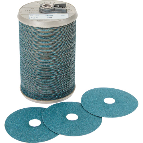 Disque en fibre pour meulage agressif Blue Line, Zirconium, 50, 5" Dia x 7/8" Arbre Absolute Business Supply
