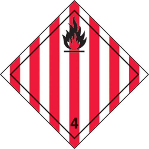 &eacute;tiquettes d'exp&eacute;dition TMD, Classe 4,1, Solides inflammables, Papier Absolute Business Supply