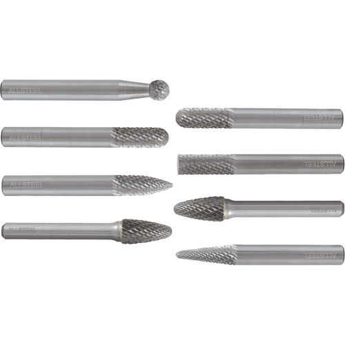 ALLSTEEL Carbide Burr Set, 8 Pieces Absolute Business Supply