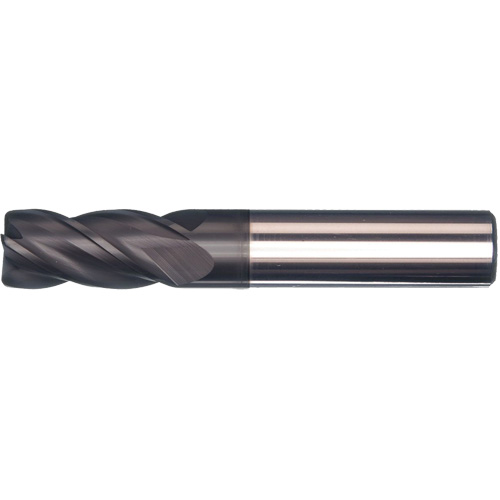 Unequal Helix End Mill, 1/2" Dia., 3" L, 4 Flutes, 1/2" Shank, Carbide Absolute Business Supply