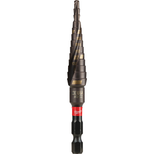Foret &eacute;tag&eacute; #1 Shockwave Impact Duty, 1/2" - 1-1/8", Incr&eacute;ments de 1/32", Titane Absolute Business Supply