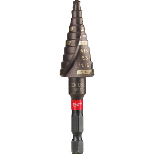 Foret &eacute;tag&eacute; #3 Shockwave Impact Duty, 3/16" - 3/4", Incr&eacute;ments de 1/16", Titane Absolute Business Supply