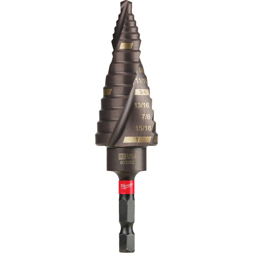 Foret &eacute;tag&eacute; #8 Shockwave Impact Duty, 1/2" - 1", Incr&eacute;ments de 1/16", Titane Absolute Business Supply