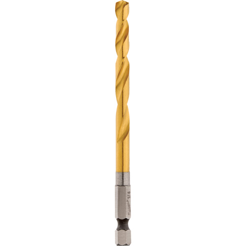 Shockwave Drill Bit, 1/4", Titanium, 2-15/32" Flute, 135° Point Absolute Business Supply